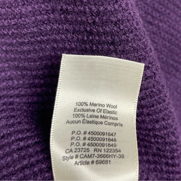 ARITZIA Wilfred Free Lolan Wool Sweater Cropped Oversized Purple XS Slouchy - Picture 8 of 10